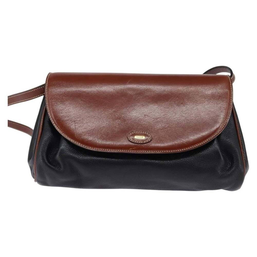 Bally Leather Shoulder Bag Black
